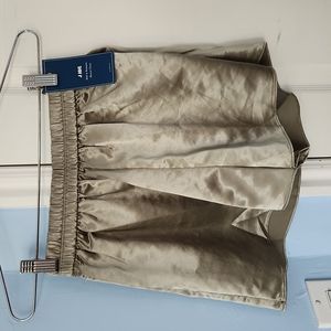 J. Ing olive green satiny shorts